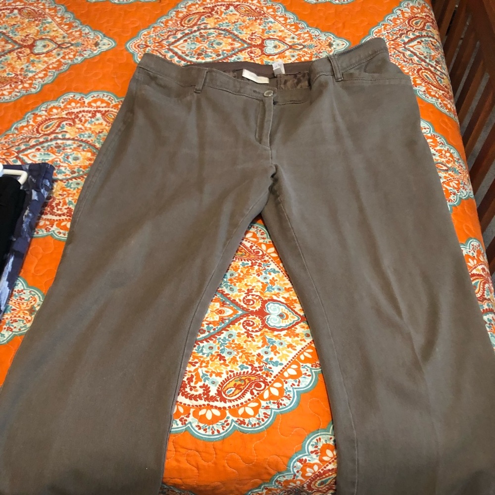 Khaki Chico’s stretch jeans size 3; 18 US